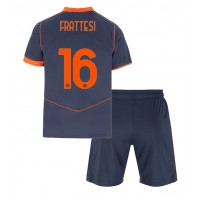 Camiseta Inter Milan Davide Frattesi #16 Tercera Equipación para niños 2025-26 manga corta (+ pantalones cortos)